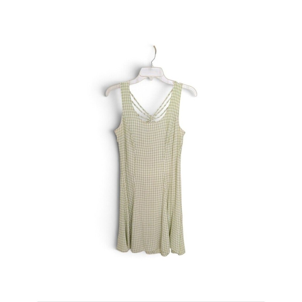 1990s Vintage Maurice's Gingham Mini Dress With Strappy Back